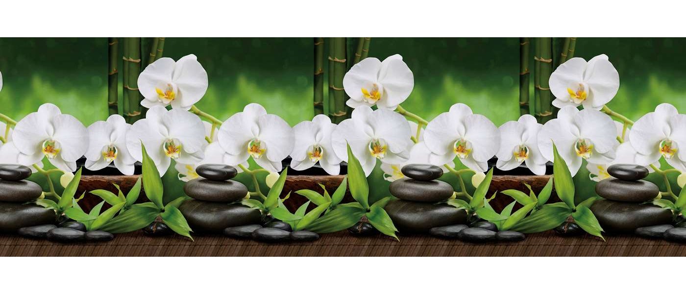 Кухонные фартуки (скинали) - "Орхидеи белые"
